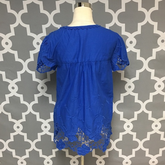 ❌SOLD❌ Vanessa Virginia Azurite Crochet Top 8L - Picture 6 of 8